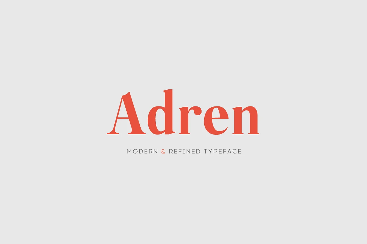 Adren A Modern And Refined Typeface Font