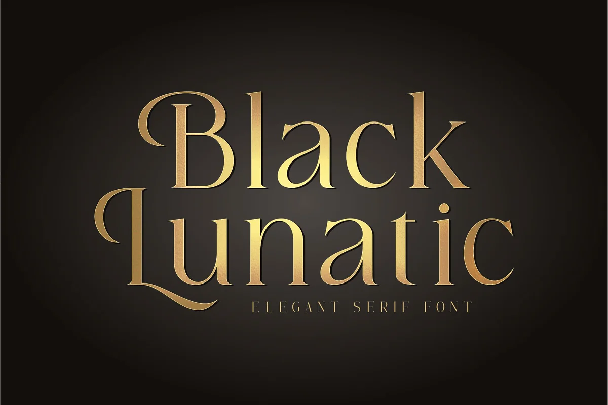 Black Lunatic Elegant Serif Font