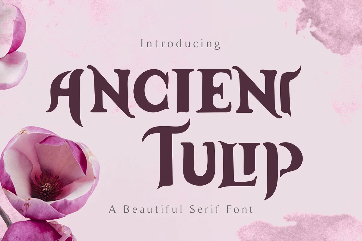 Ancient Tulip Bold Serif Font