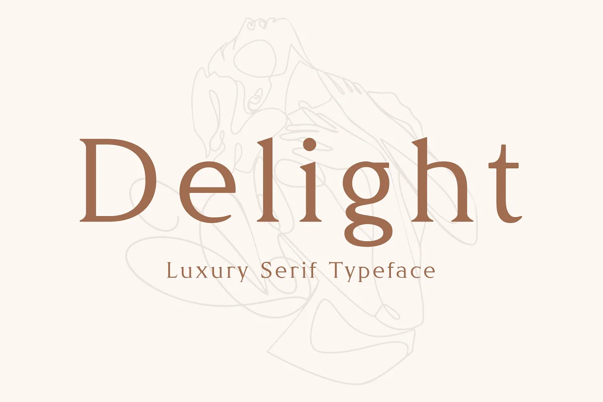 Delight Luxury Serif Typeface Font