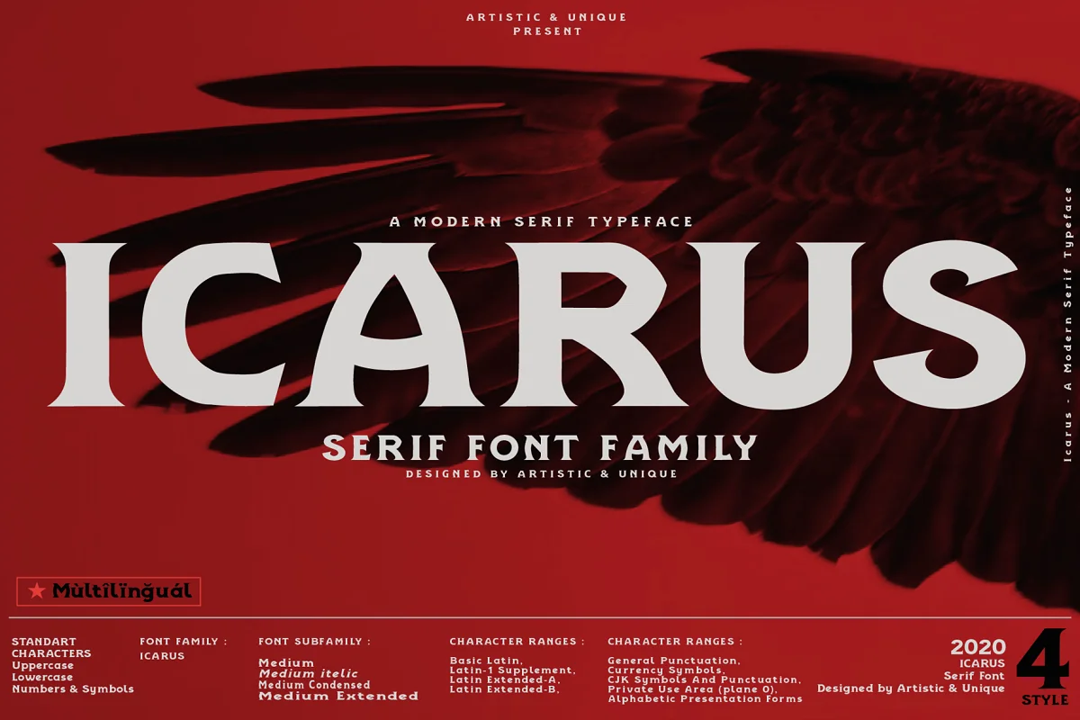 Icarus Serif Font