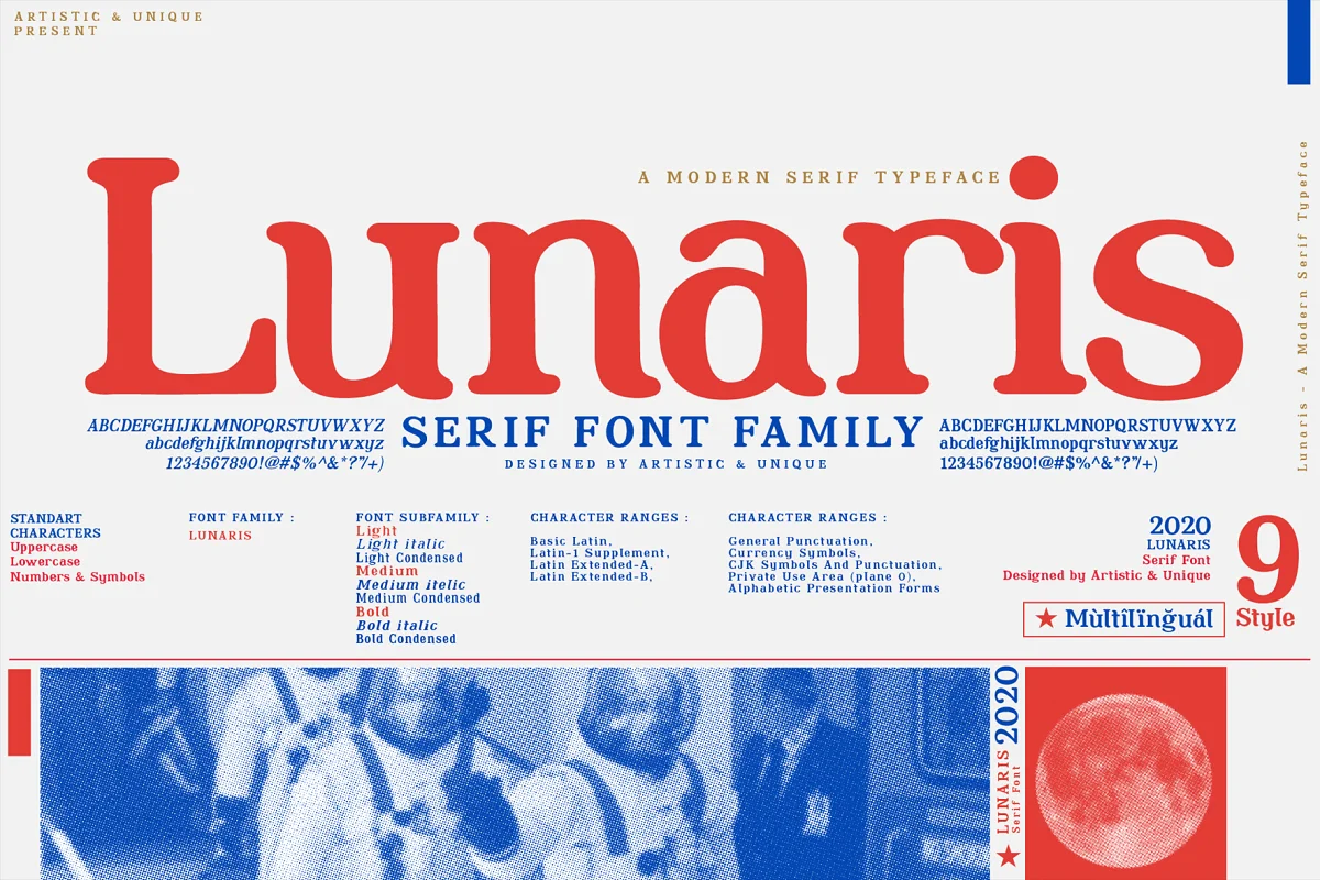 Lunaris Serif Font