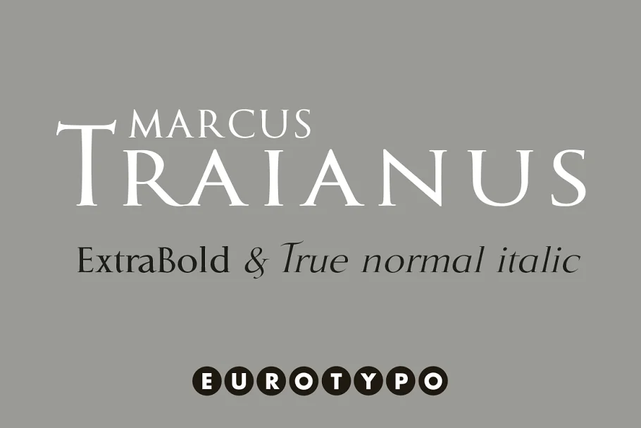 MarcusTraianus ExtraBld and Italic Font