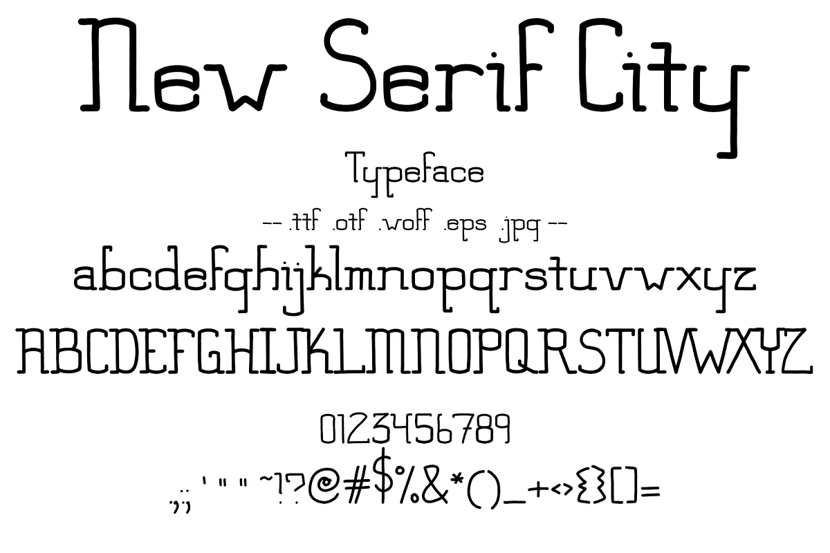 New Serif City Modern Cute Font