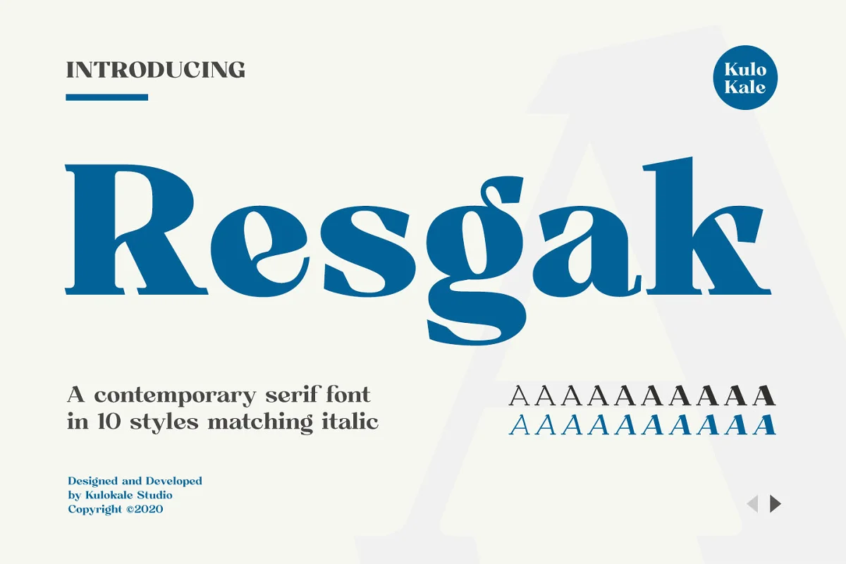 Resgak Serif Font