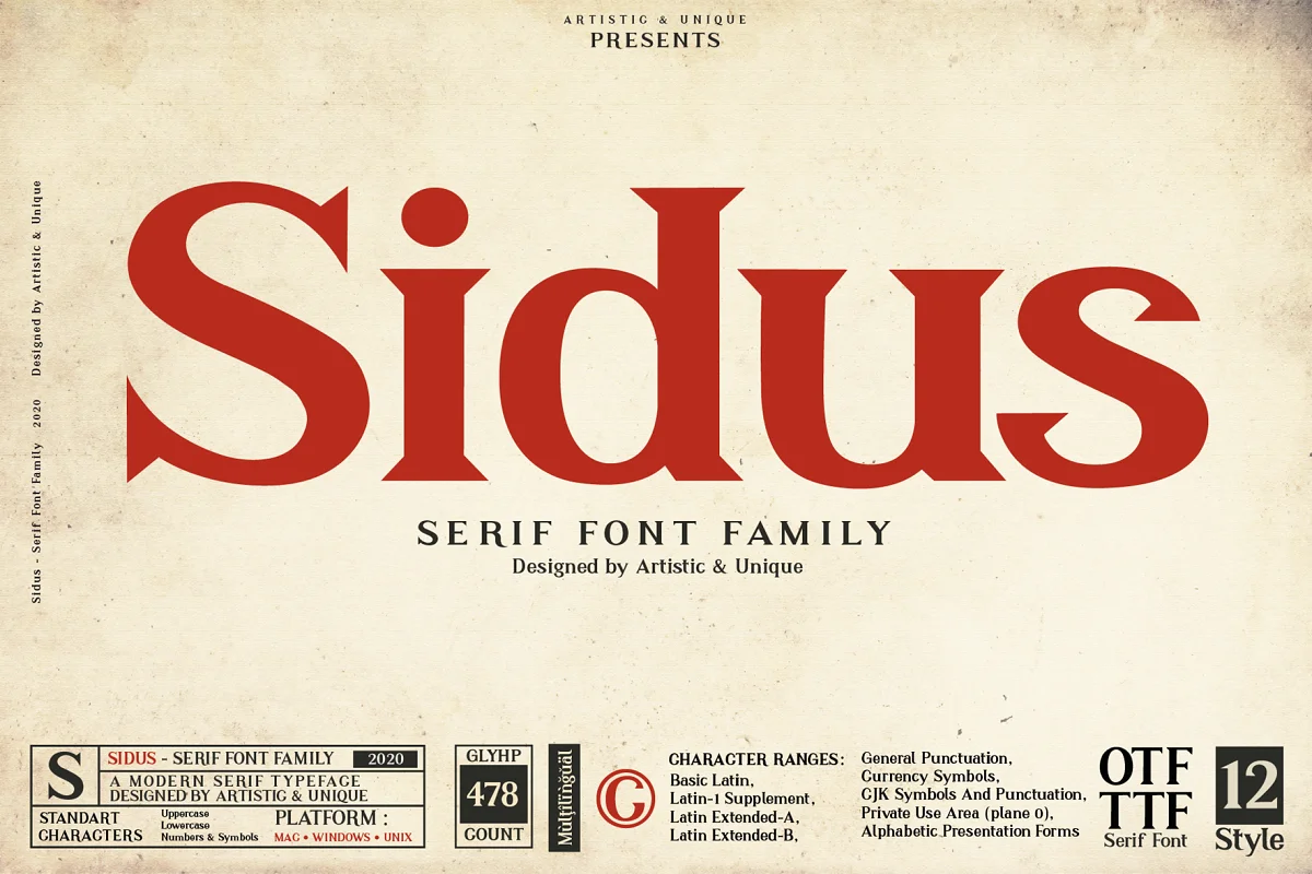 Sidus Serif Font