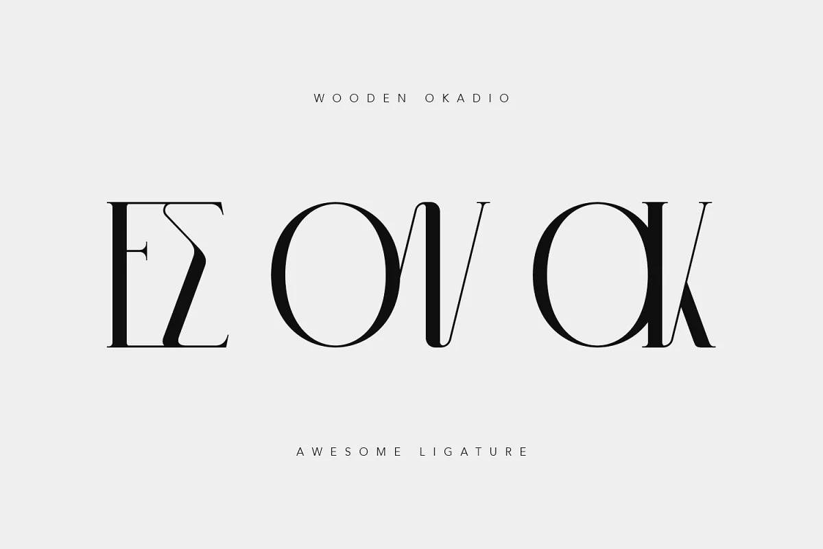 wooden okadio serif decorative font 3 - Post