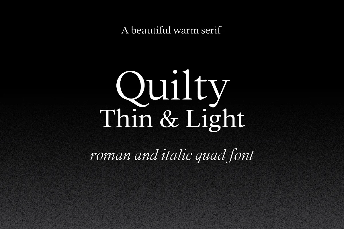 Quilty Thin and Light Quad Font