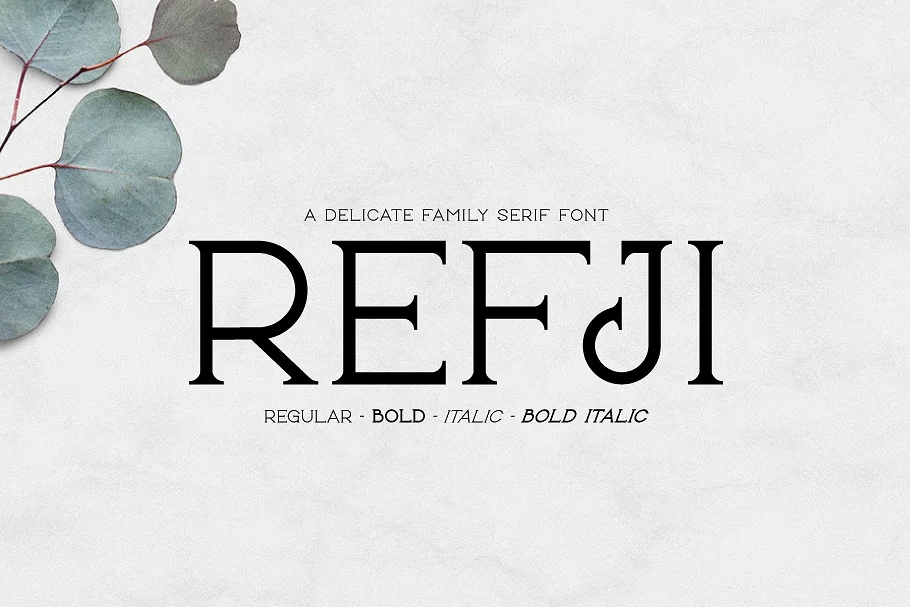 Refji A Delicate Family Serif Font