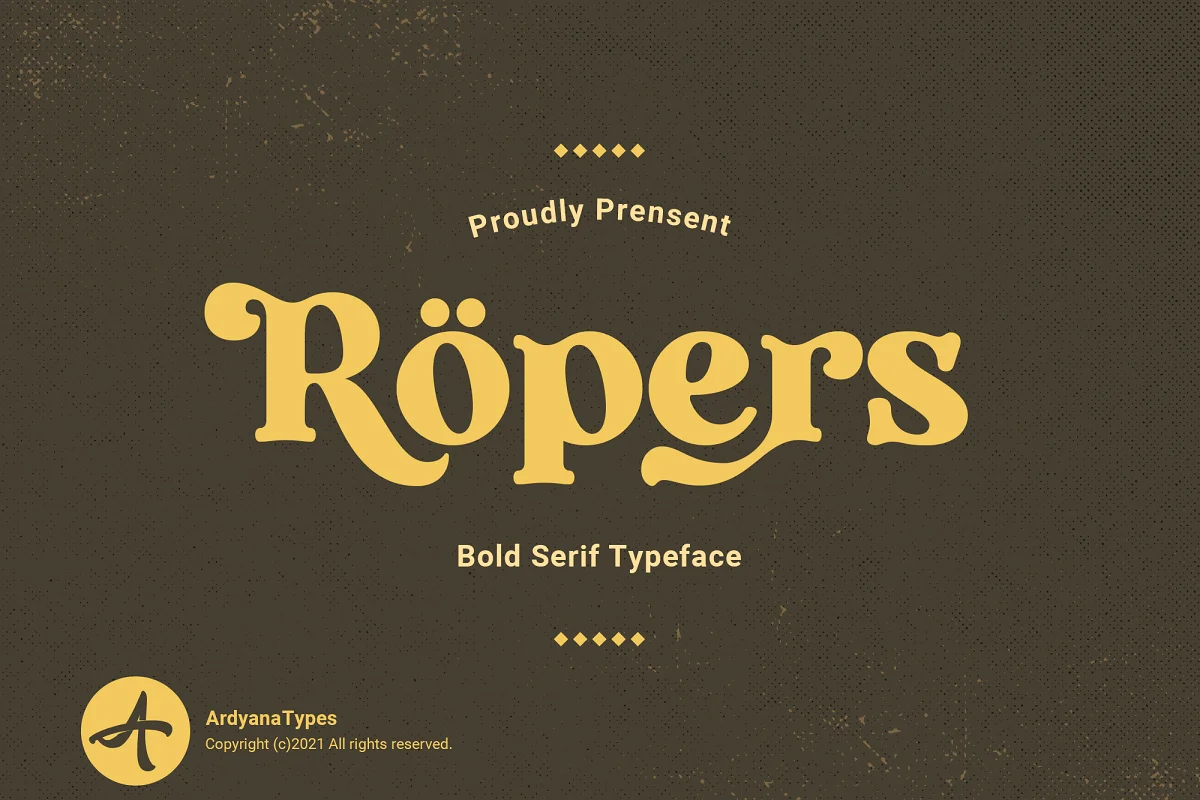 Ropers Bold Serif Typeface Font