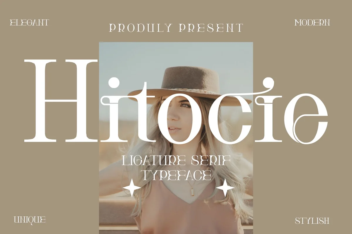 Hitocie Ligature Serif Typeface Font