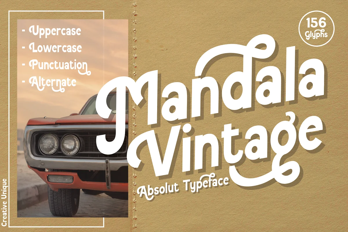 Mandala Vintage Modern Font