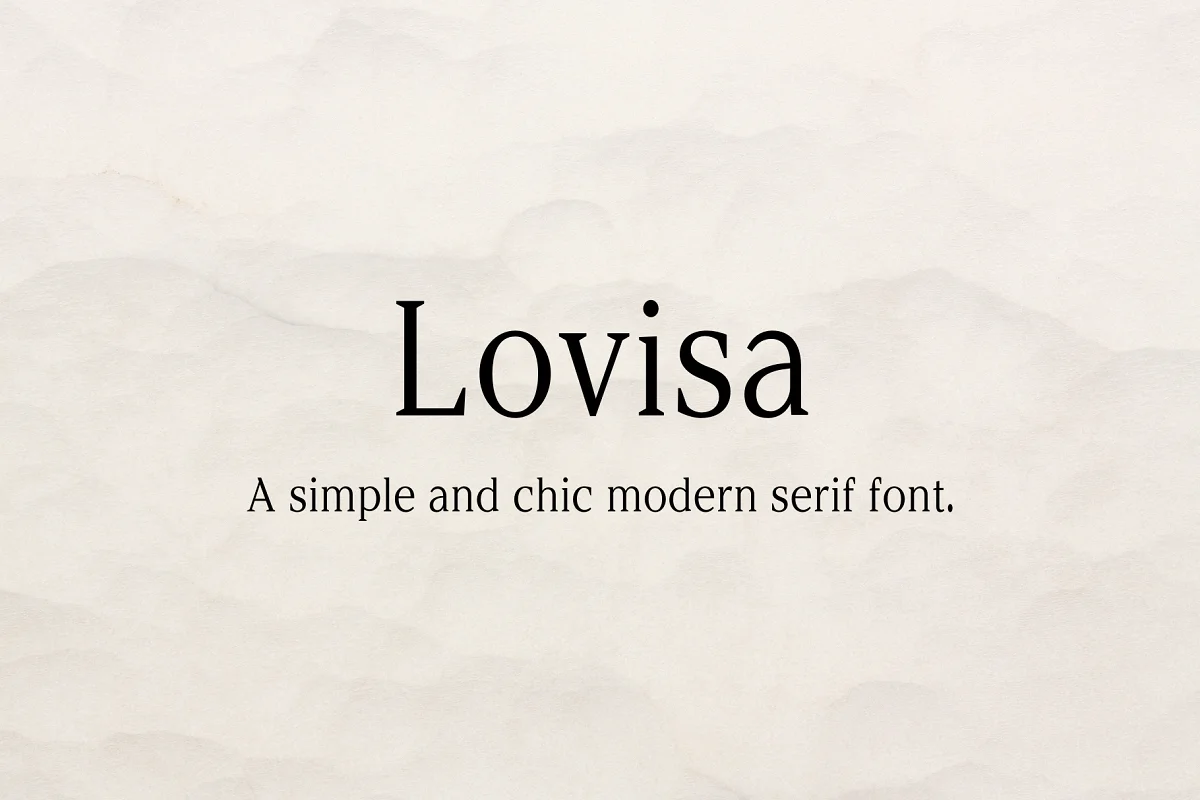 Lovisa Simple Serif Font