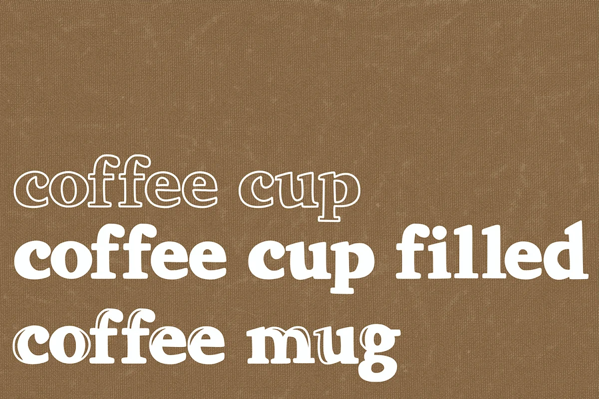 Coffee Cup Font Bundle Font