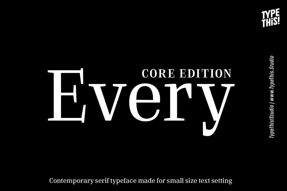 Every Core Edition Font