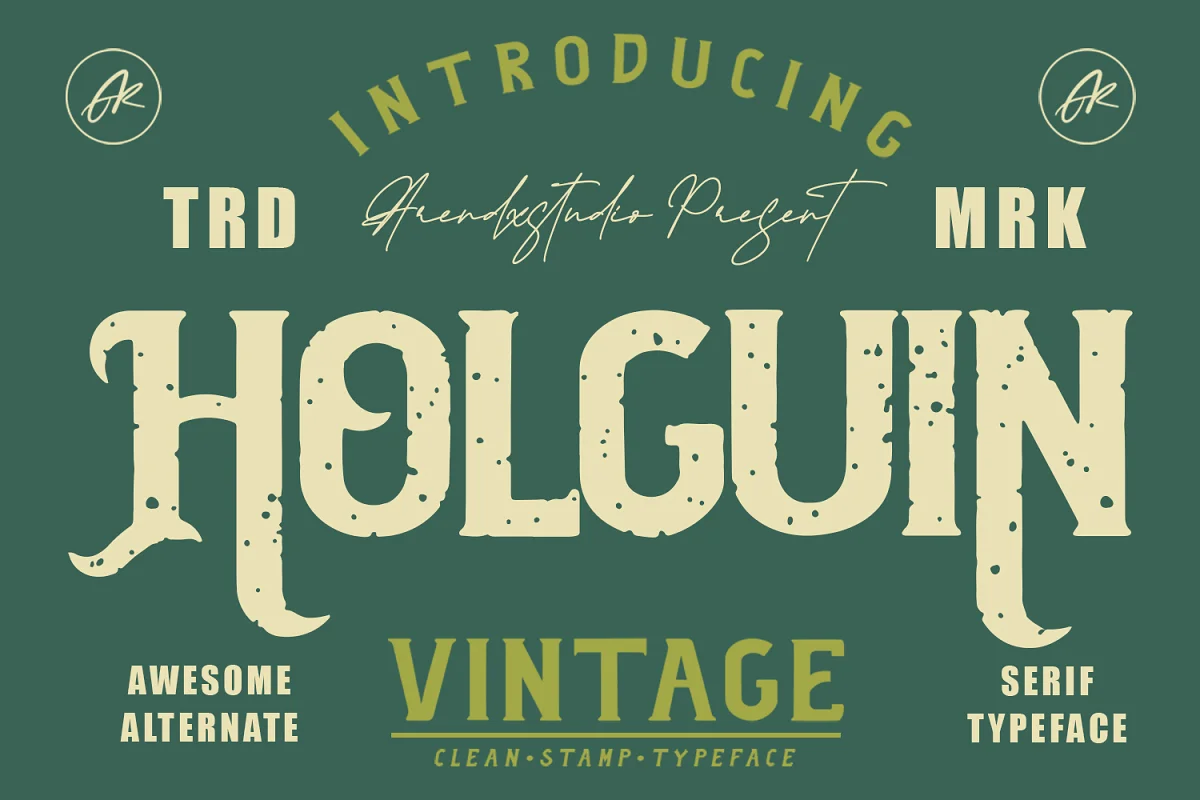 Holguin Vintage Typeface Font