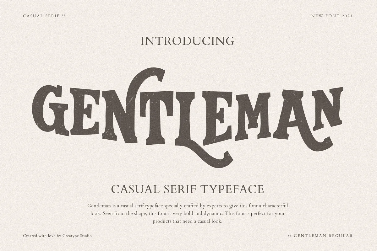 Gentleman Serif Business Font