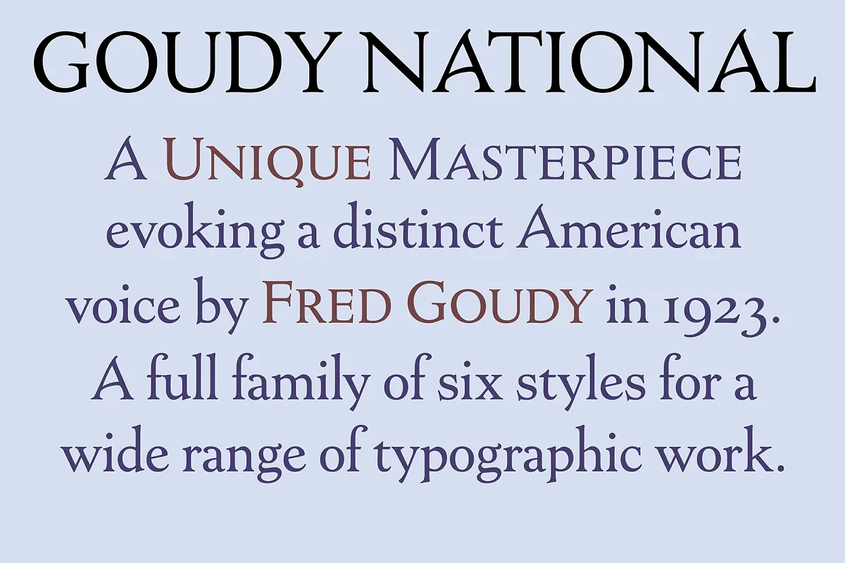 Goudy National Font