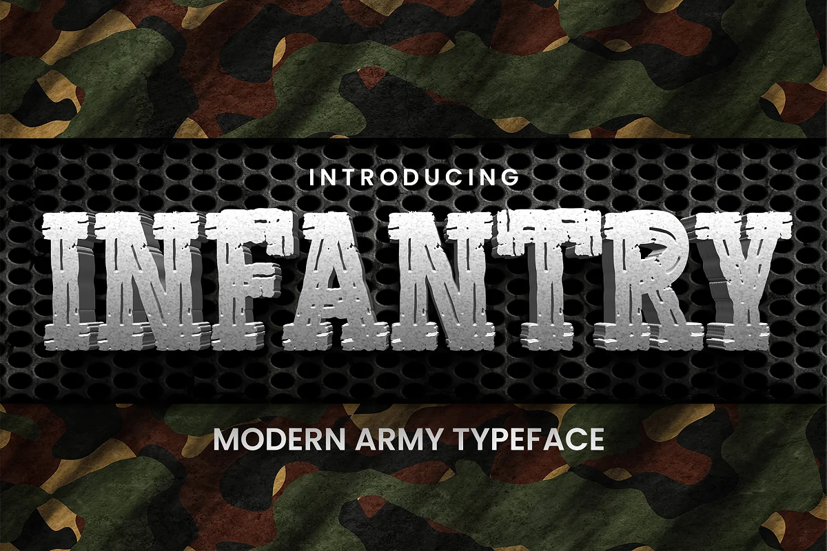 Infantry Modern Army Typeface Font