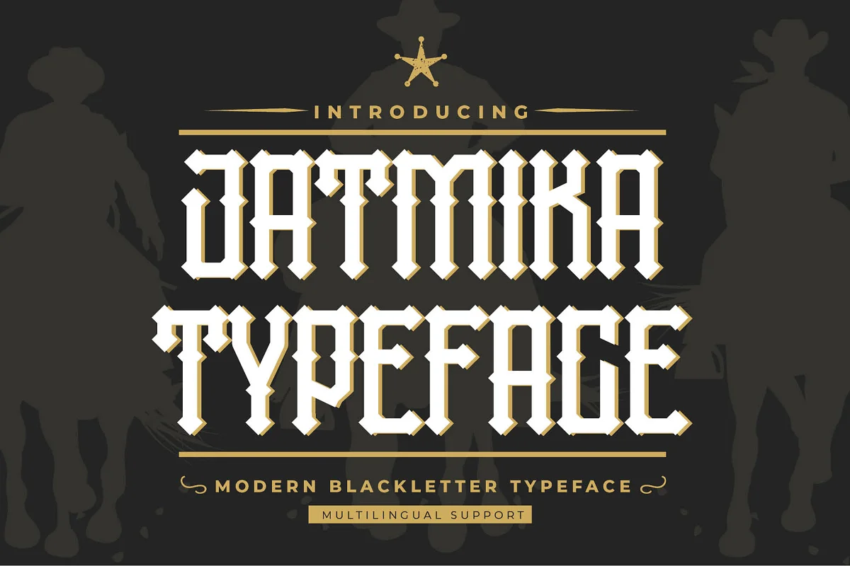 Jatmika Typeface Blackletter Typef Font