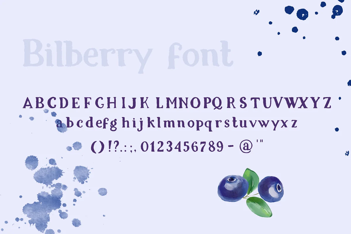 preview bilberry font 3 - Post