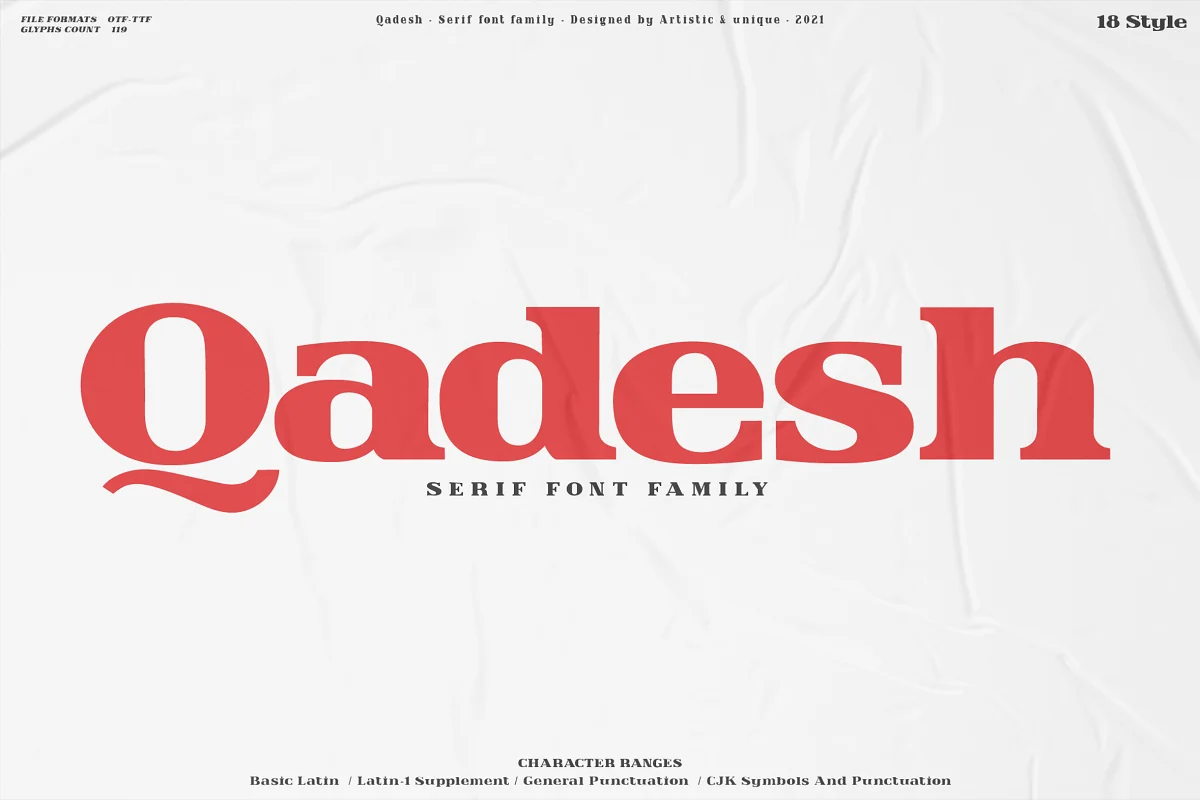 Qadesh Serif Font