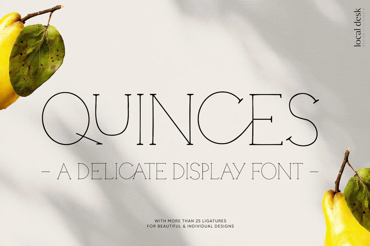 quinces display serif font - Post