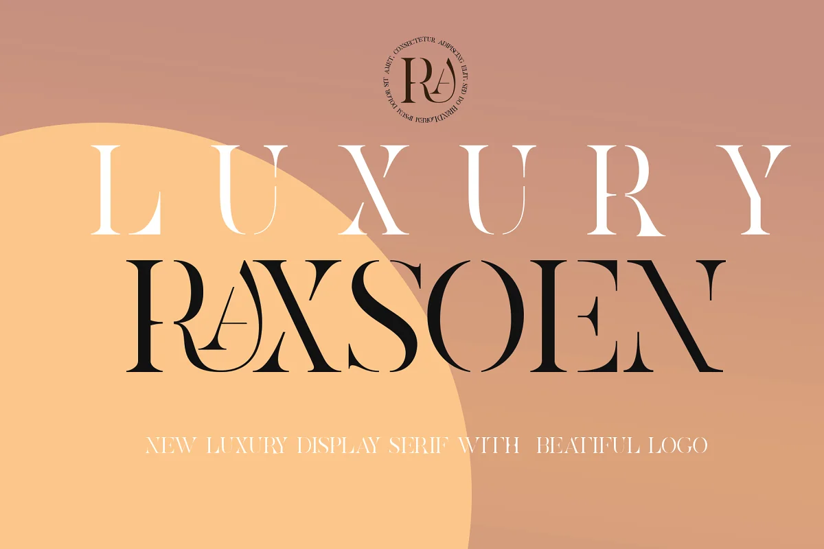 Raxsoen Luxury Serif Display Font