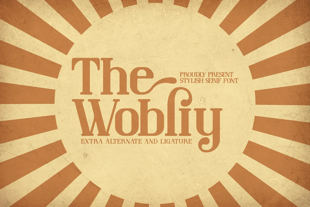 The Wobliy Retro Serif Font