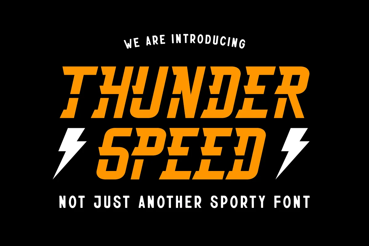 Thunderspeed Sporty and Futuristic Font