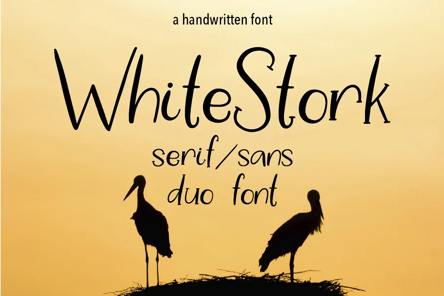 White Stork Font