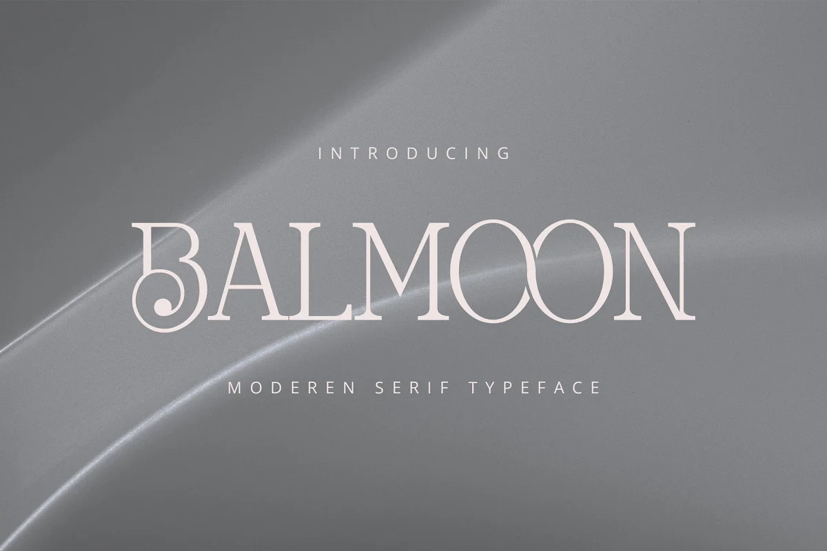 Balmoon Moderen Serif Typeface Font