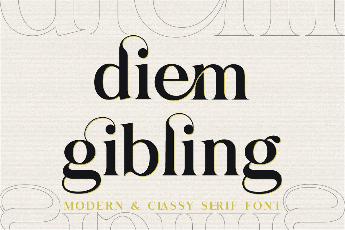 Diem Gibling Modern Serif Typeface Font