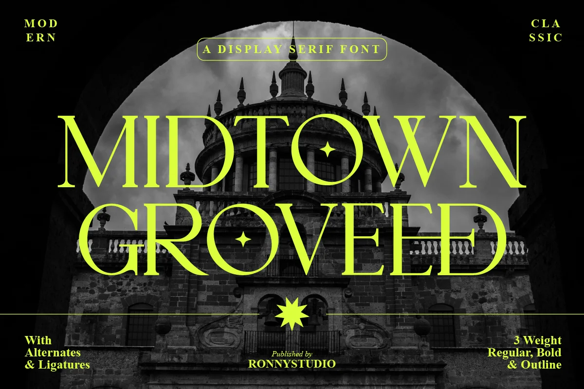 Midtown Groveed A Display Serif Font