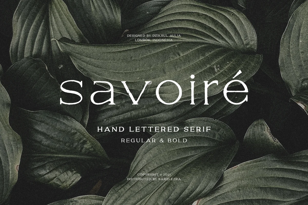 Savoire Hand Lettered Serif Font