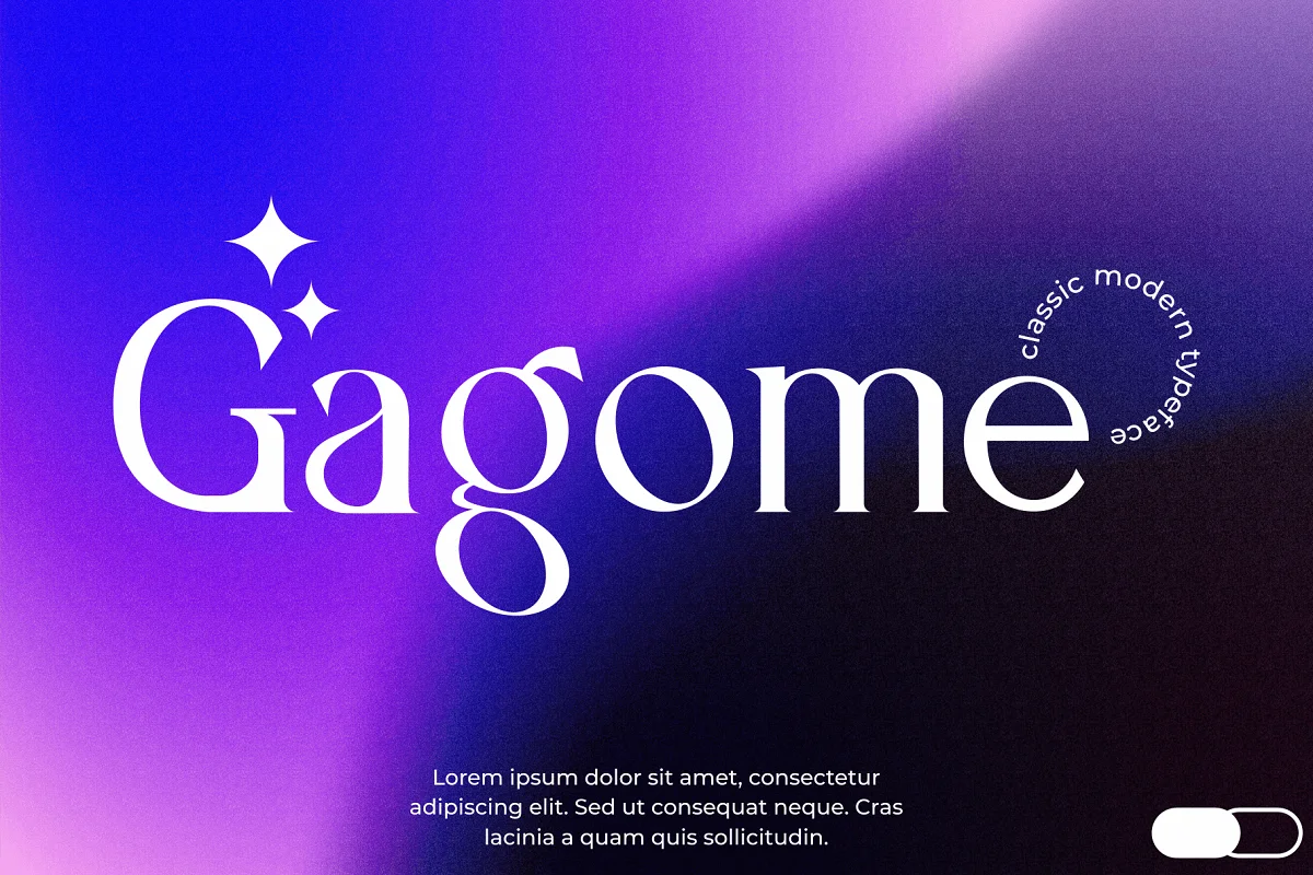 Gagome Classic Modern Typeface Font