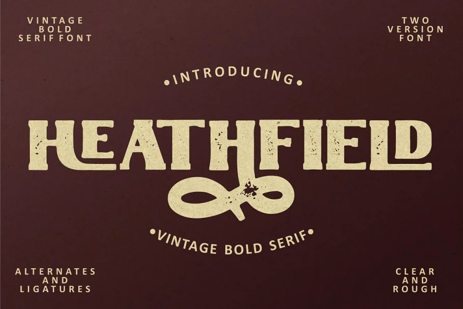 Heathfield Vintage Bold Serif Font