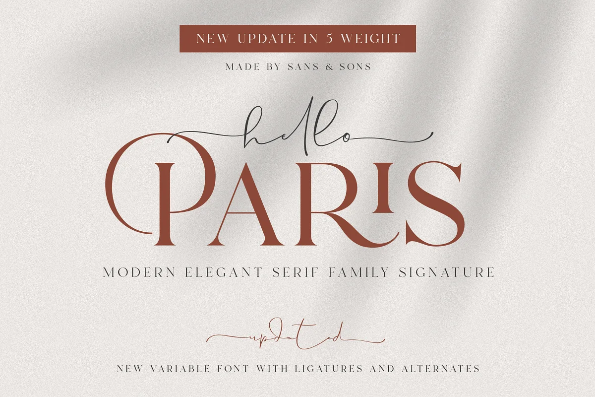 Hello Paris - Variable Duo Font Available Free Download