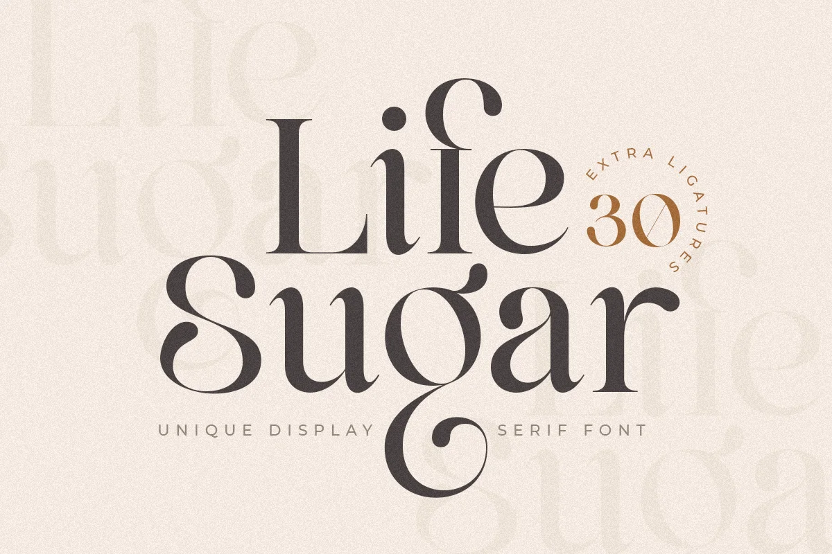 life sugar unique display serif font 1 - Post