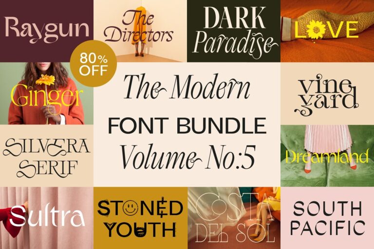 The Modern Bundle Vol.5 Font Family Free Download