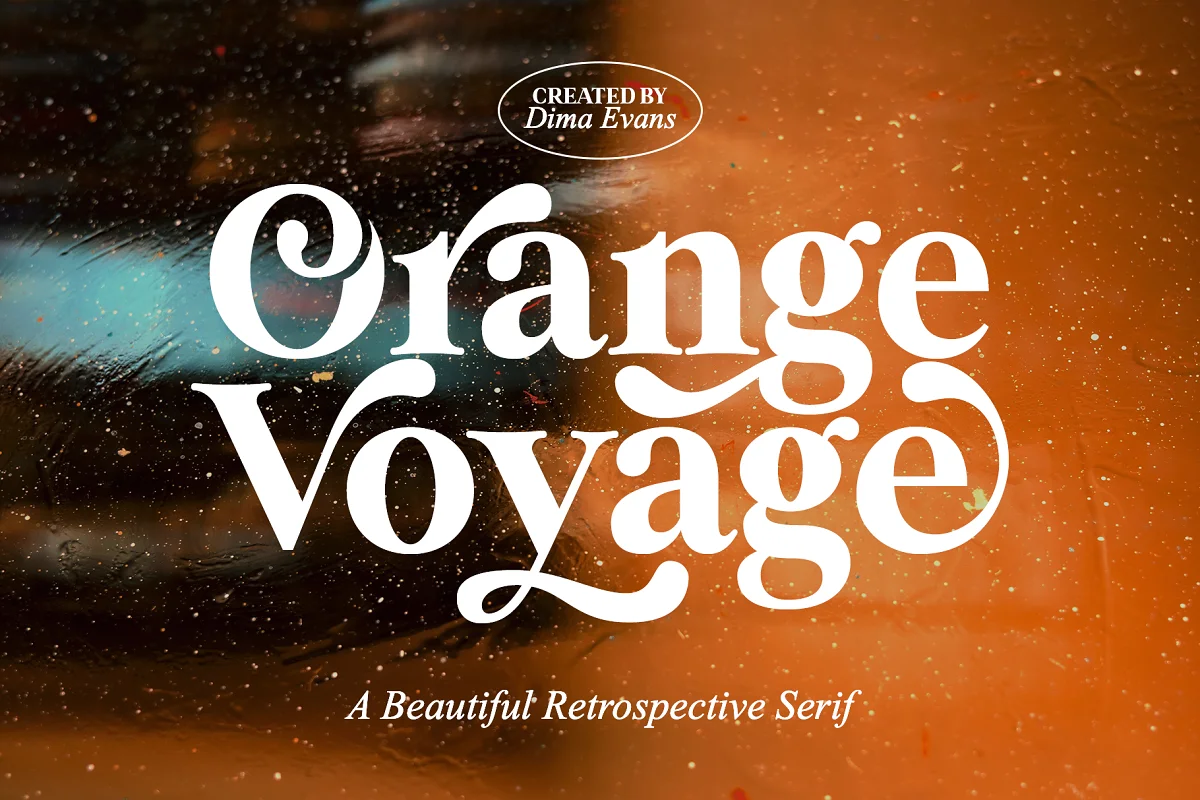 Orange Voyage vintage font - Post