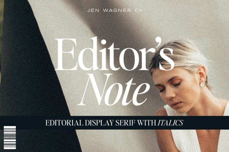 Editors Note Clean Editorial Serif Font Family Free Download