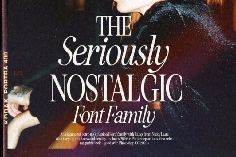 Seriously Nostalgic Serif Font Family Free Download