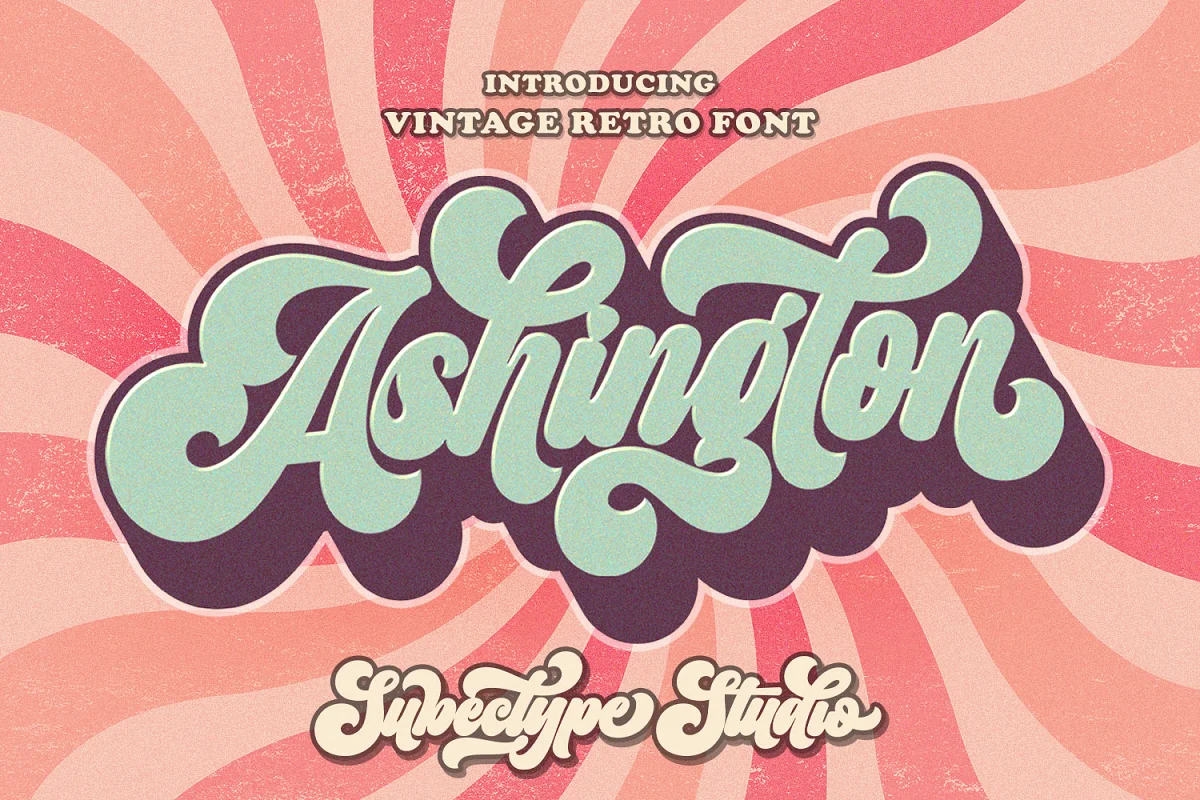 Retro Ashington Vintage Font Family Free Download