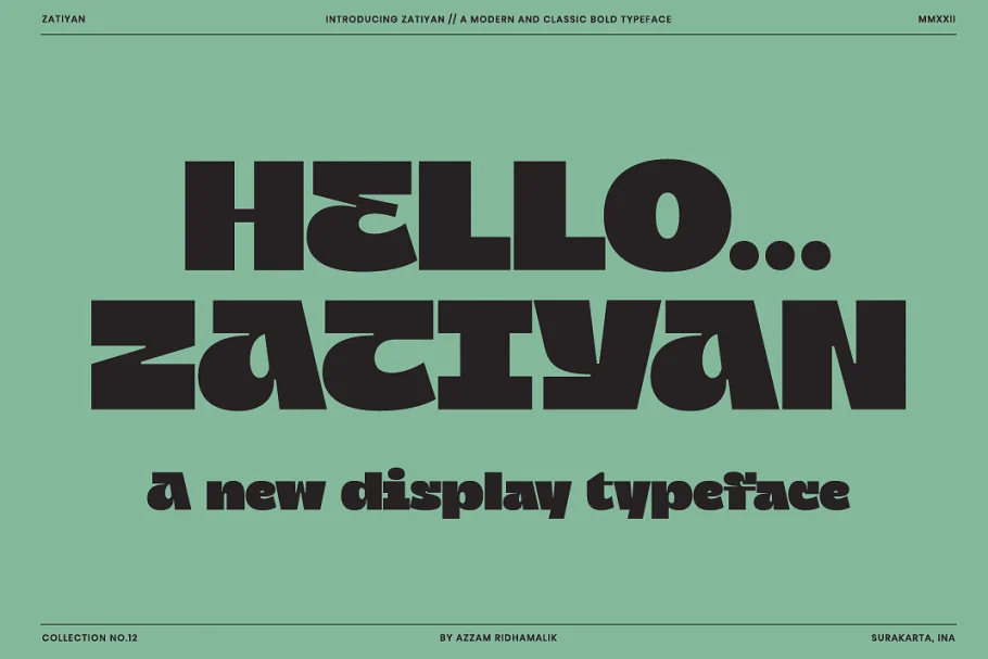 Zatiyan Display Font Family Free Download