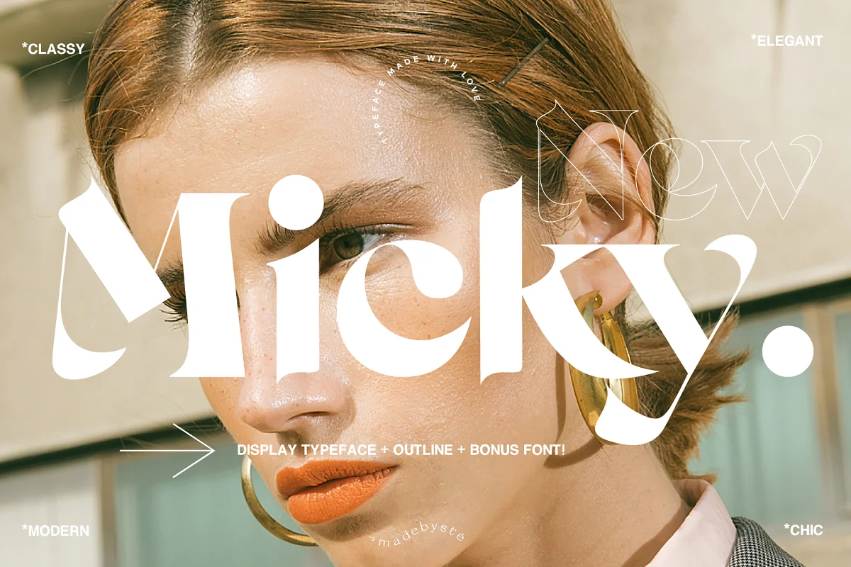 MICKY REGULAR OUTLINE BONUS Font Family Free Download