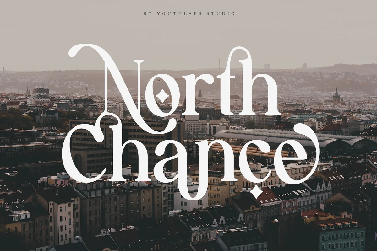 North Chance Classy Retro Typeface Font Family Free Download