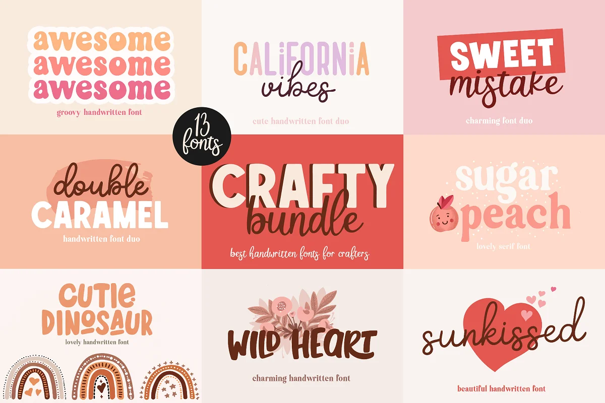 Crafty Bundle Handwritten Font Family Free Download