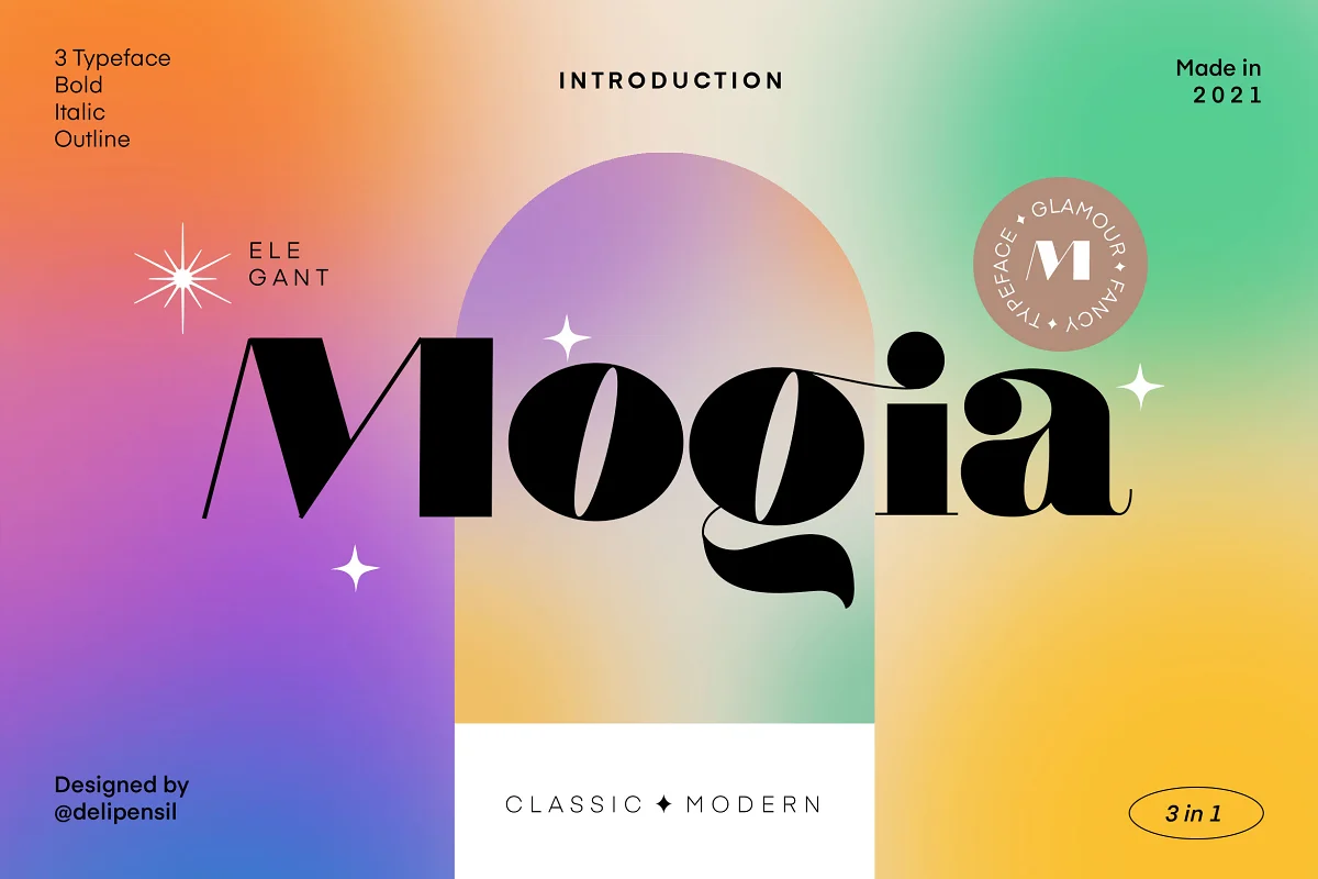 Mogia Modern Classic Typeface Font Family Free Download