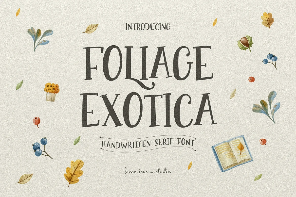 Foliage Exotica Handwritten Serif Font Family Free Download